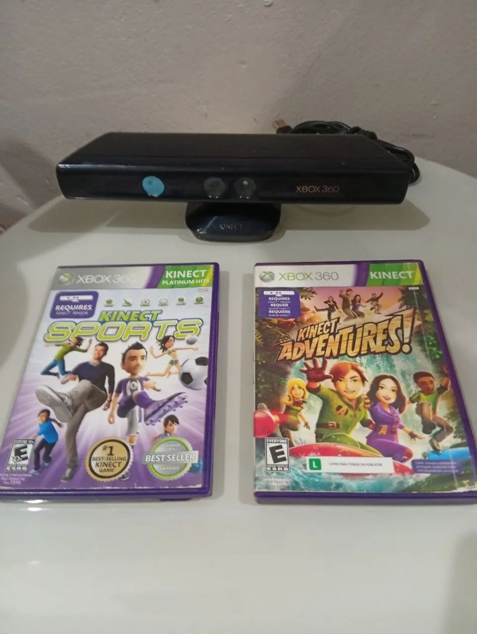 Kinect Xbox original com 2 jogos originais 