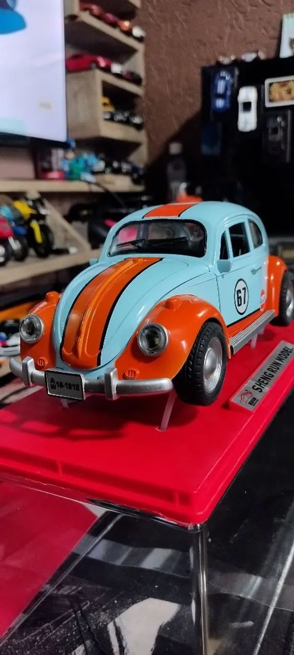 Fusca Gulf Scala 1:24 Som e Luz