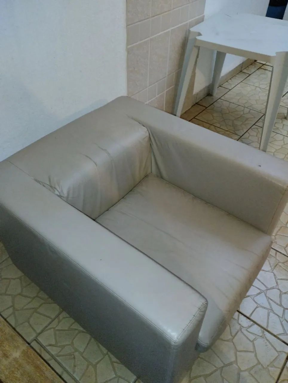 Poltrona cubo design italiano usada em courino - Foto 3