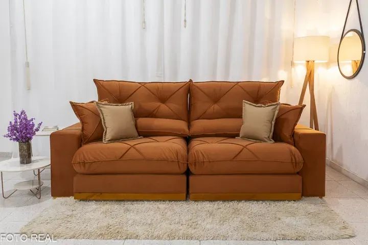 Sofá Retrátil e Reclinável Gran Bello 250cm Terracota. Pronta Entrega. 0302 - Foto 3