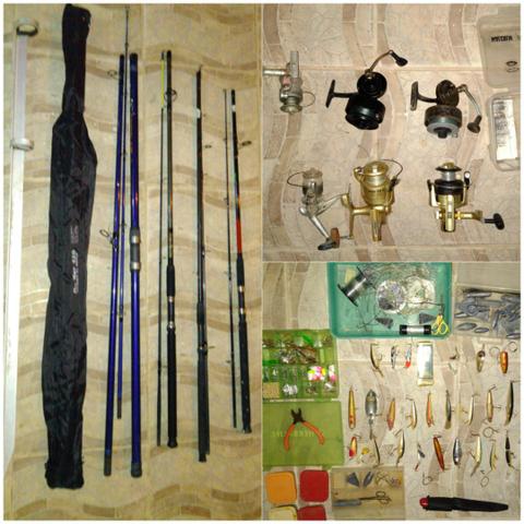 Material de pesca usado só 2 vezes