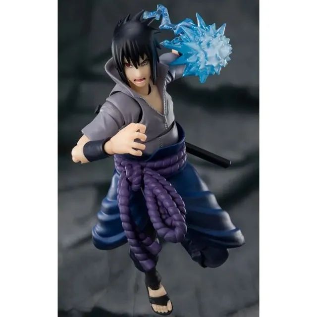 Original Bandai SHF Naruto Uchiha Sasuke Anime Figura Brinquedos