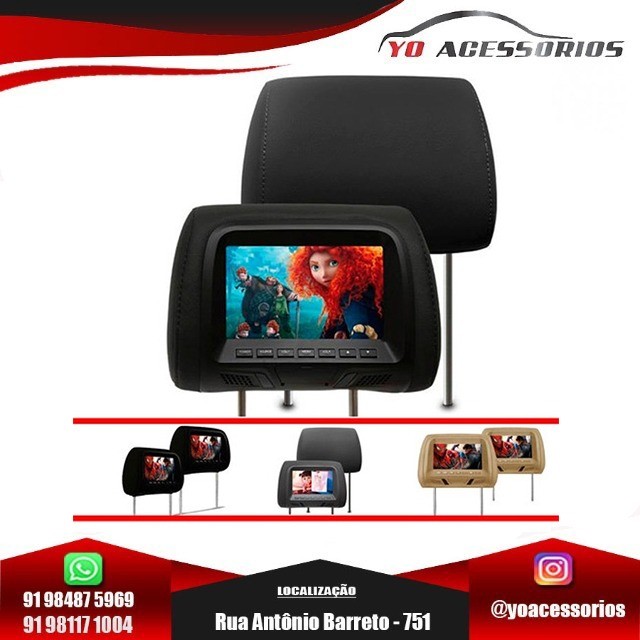  Encosto De Cabeca Tela 7' Polegadas Bora Todos Modelos