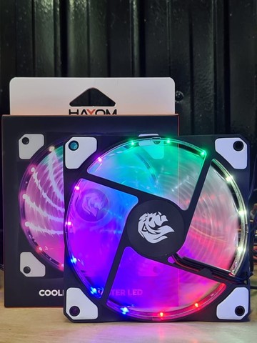 Fan Cooler Gamer 12x12 RGB Ventoinha para Gabinete Hayom Led - Foto 3