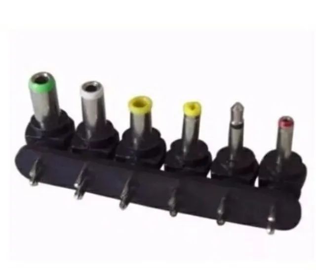 Kit com 6 Plug Conector Reposição para Fonte Universal Notebook
