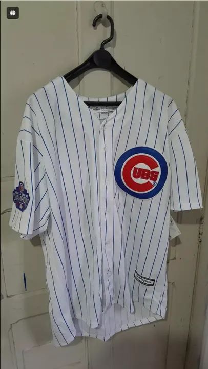 Camiseta Baseball Original Nova Chicago Cubs World Series Rizzo - Peça de Colecionador - Foto 2