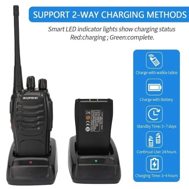 Baofeng BF-888S, Walkie Talkie com 2 rádios baterias, carregadores e frequência 400-470MHz - Foto 3