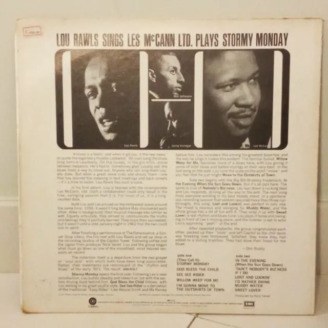 Vinil Lou Rawls - Stormy Monday - Importado - Foto 2