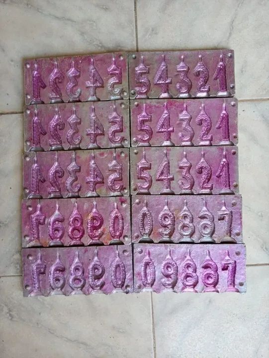 Forma em alumínio para velas de aniversário