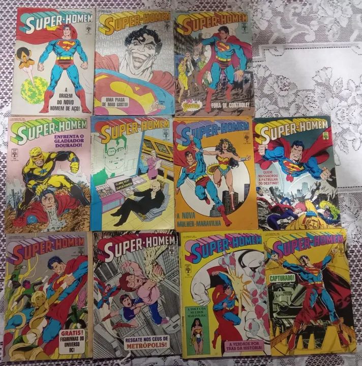 Onze hqs do Superman formatinho abril jovem com histórias de John Byrne
