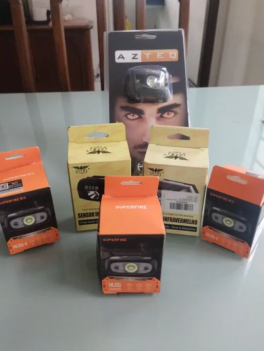 Lanternas de Cabeça com sensor