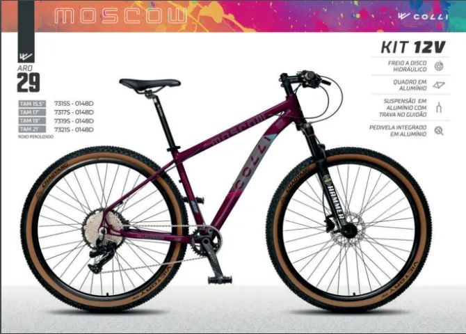 Bicicleta Colli modelo Moscow cor vermelho parcelado em 10x sem juros