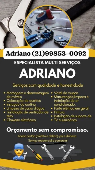 Marido de aluguel e serviços de serralheria.