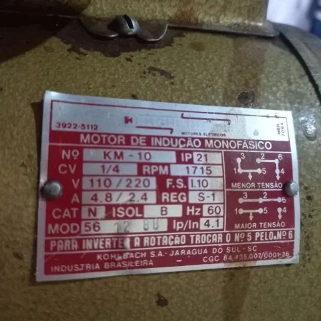 motor de indução monofásico kohl bach - Foto 3