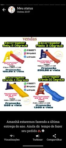 Brinquedos infantil disponíveis para vendas aberto nesse Domingo 