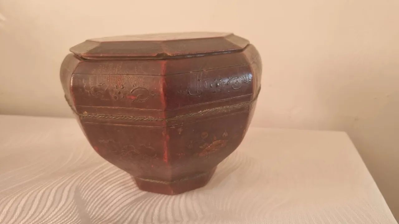 Caixa chinesa de madeira  - Foto 4