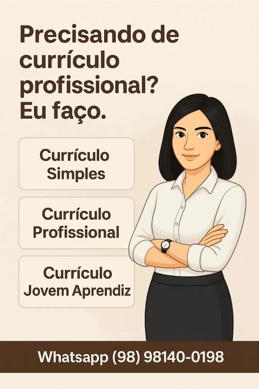 FAÇO CURRÍCULO EM PDF,  INVISTA EM SEU FUTURO! ME CHAMAAA E GARANTA O SEU!!
