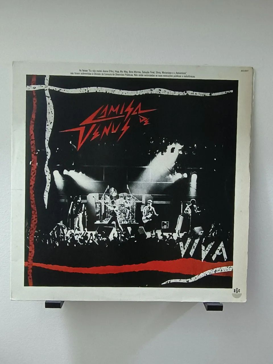 LP - Disco de Vinil - Camisa de Vênus - Ao vivo - 1986 