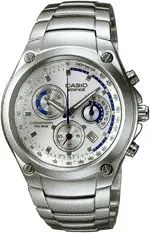 Relógio masculino Casio Edifice EF-507 com cronógrafo, dia e data e movimento de quartzo.