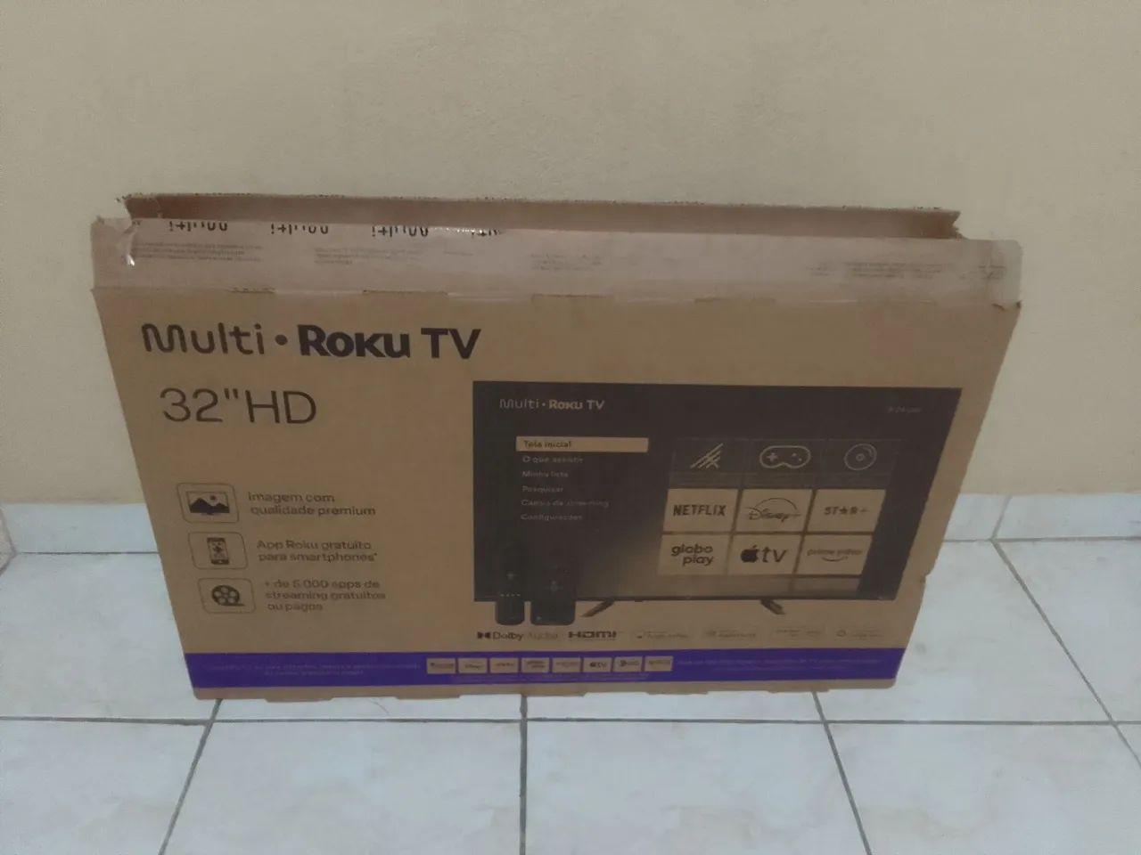TV nova na caixa da multilaser 32 HD - Foto 3