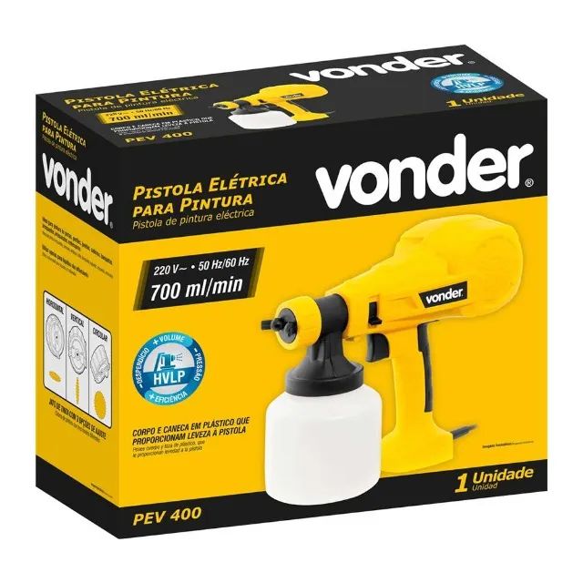 Pistola de Pintura Elétrica PEV400 220v 6220400220 Vonder - Foto 4