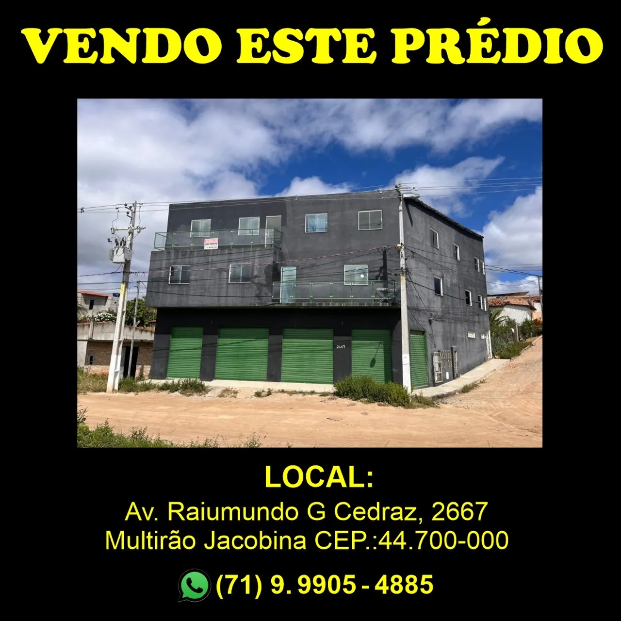 Prédio à venda em Jacobina - ideal para comércio ou aluguel