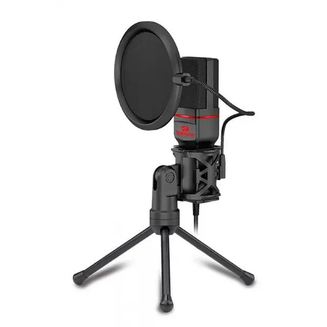 Microfone Gamer Streamer Redragon Seyfert C/ Tripé, 3.5MM, Black, GM100 - Foto 5