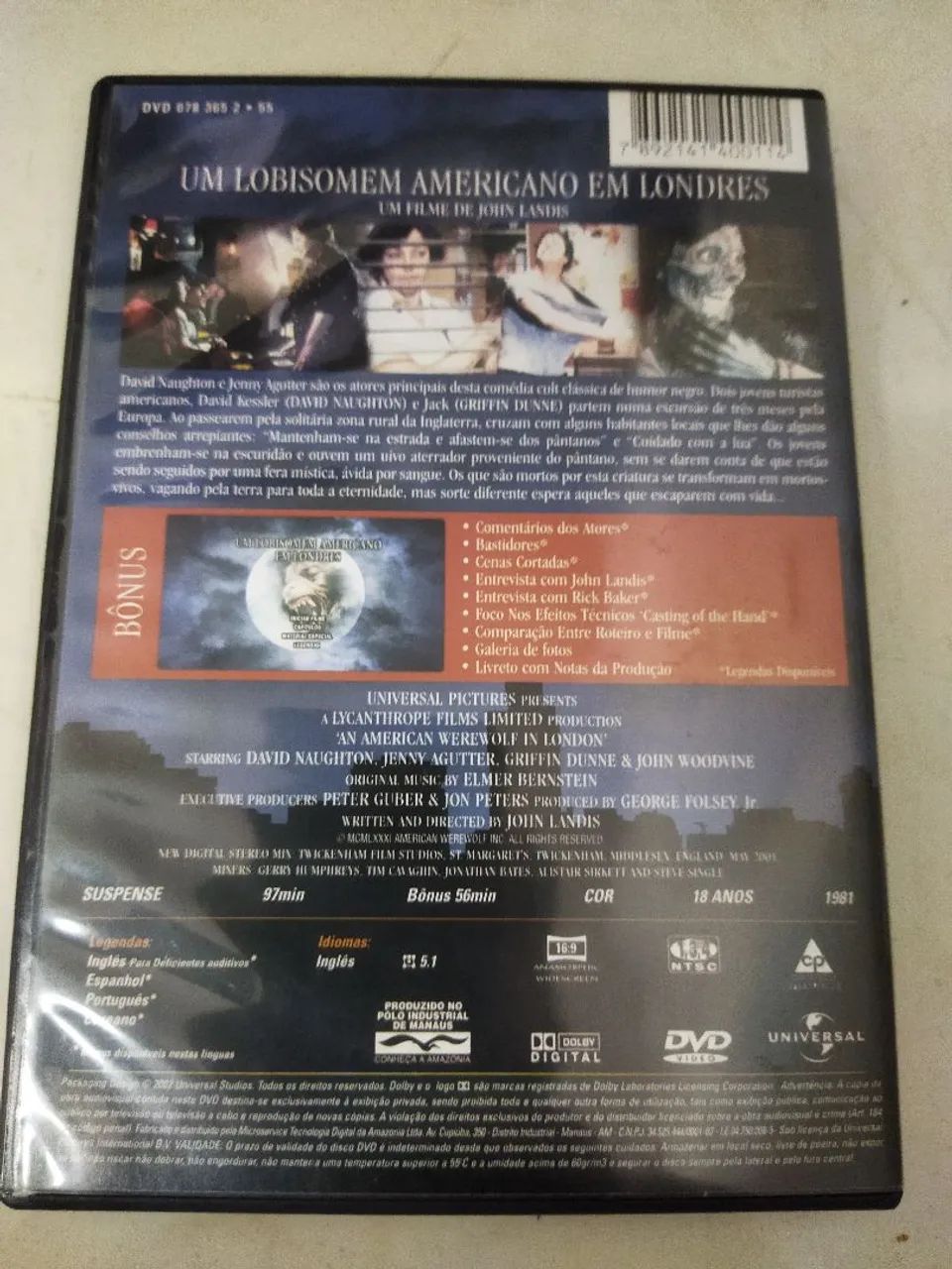 Dvd Um Lobisomem Americano em Londres - Foto 2