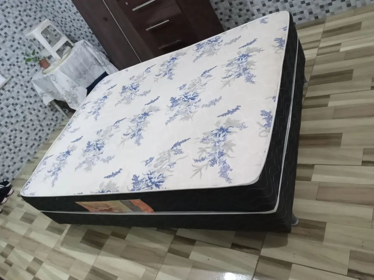 Cama Box Casal, Espuma conjugada, Ótimo Estado, Faço entrega  - Foto 3