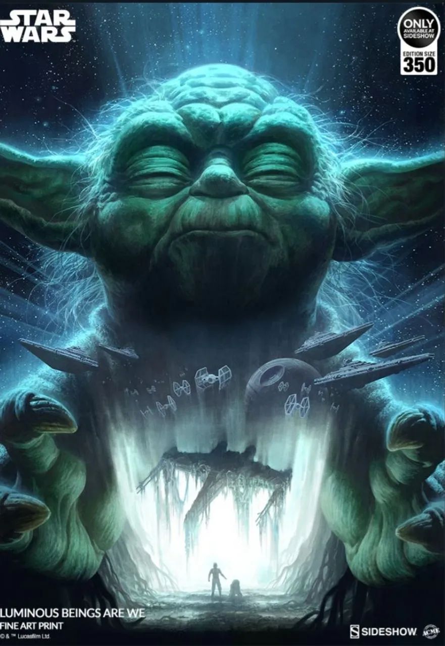 Fine Art Print Yoda Sideshow Star Wars
