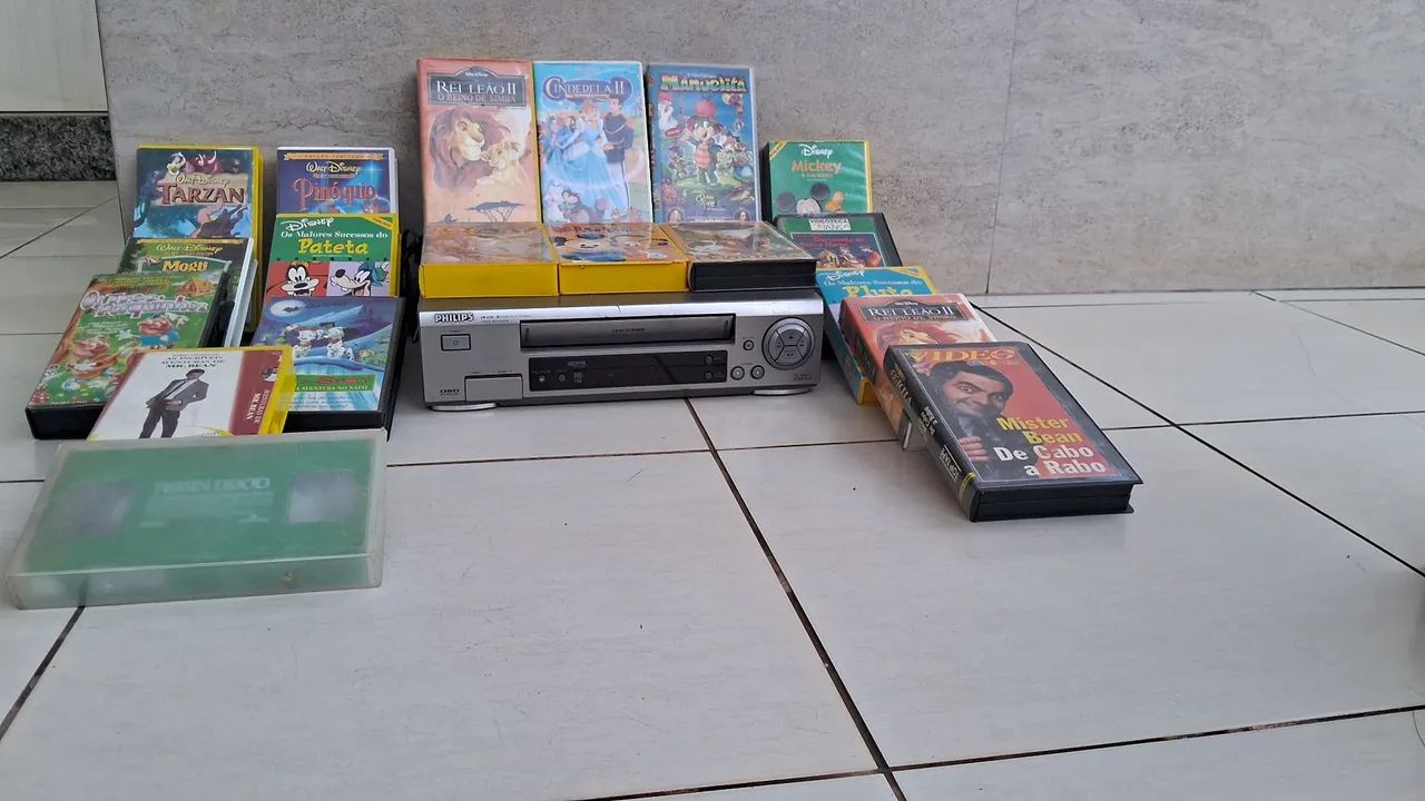  vídeo cassete  philips vr610 e fitas vhs - Foto 2