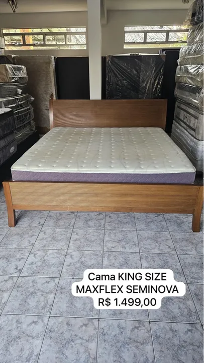 Cama de MadeiraKing Size Maxflex Seminova