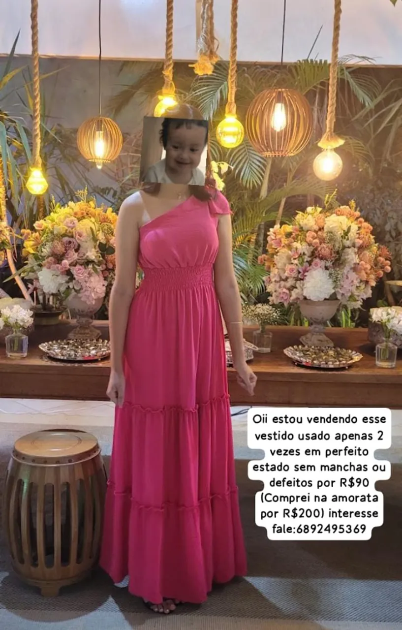 Vestido longo nula manga