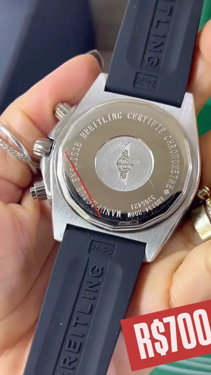 Relógio BREITLING CONOMETER MULTIFUNCIONAL FUNDO AZUL - Foto 3