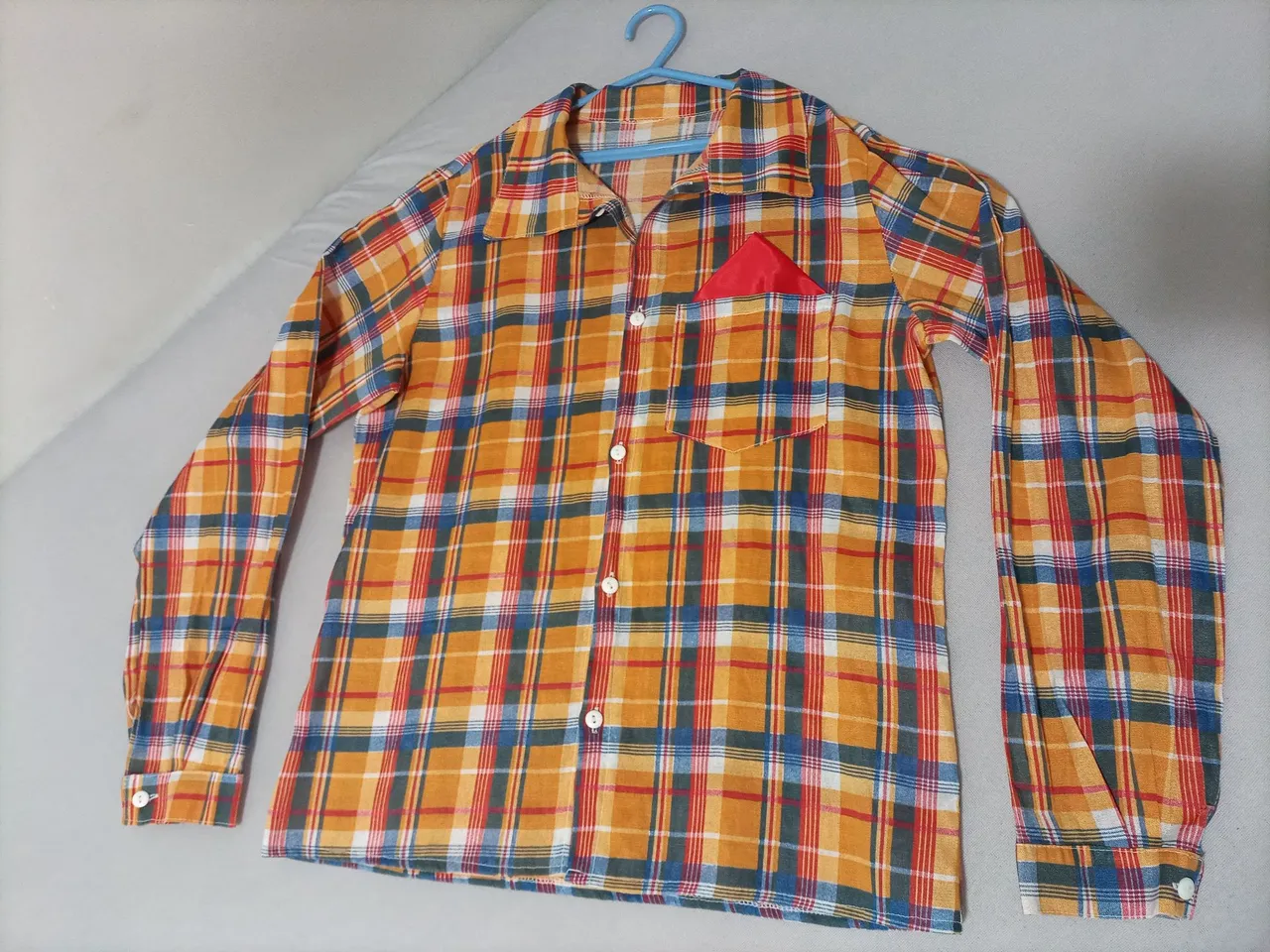 Camisa xadrez infantil com bolso