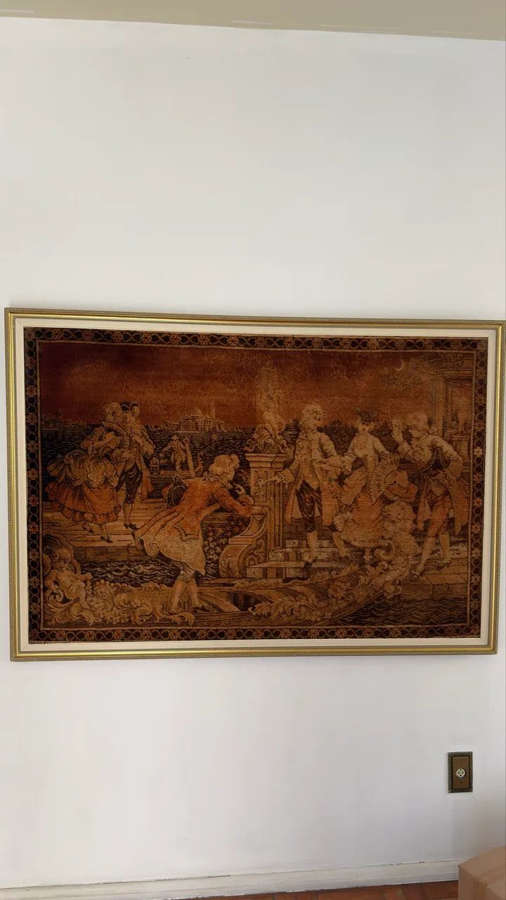 Quadro Vintage Tapeçaria Persa 1.55 X 1.08