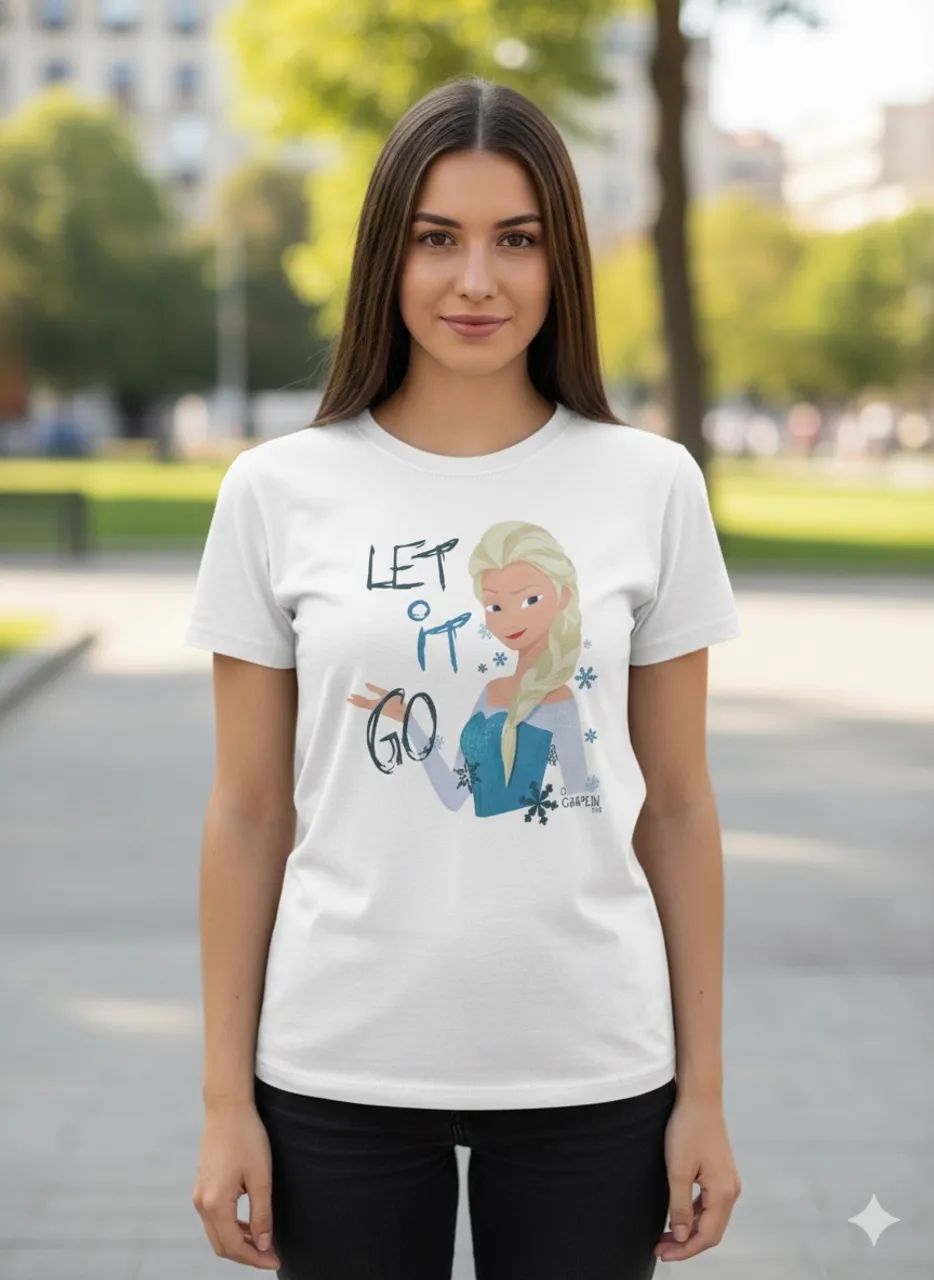 Camiseta Frozen (nova) Babylook P / M - Foto 2
