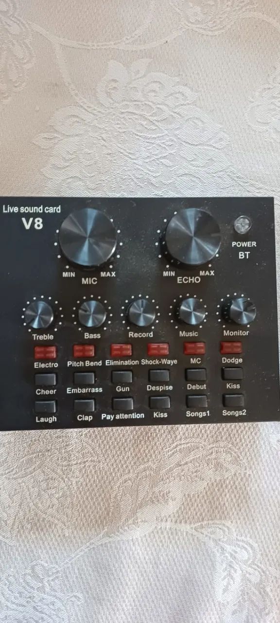 Mesa Interface De Som Áudio V8 Bluetooth Usb Smart Externa