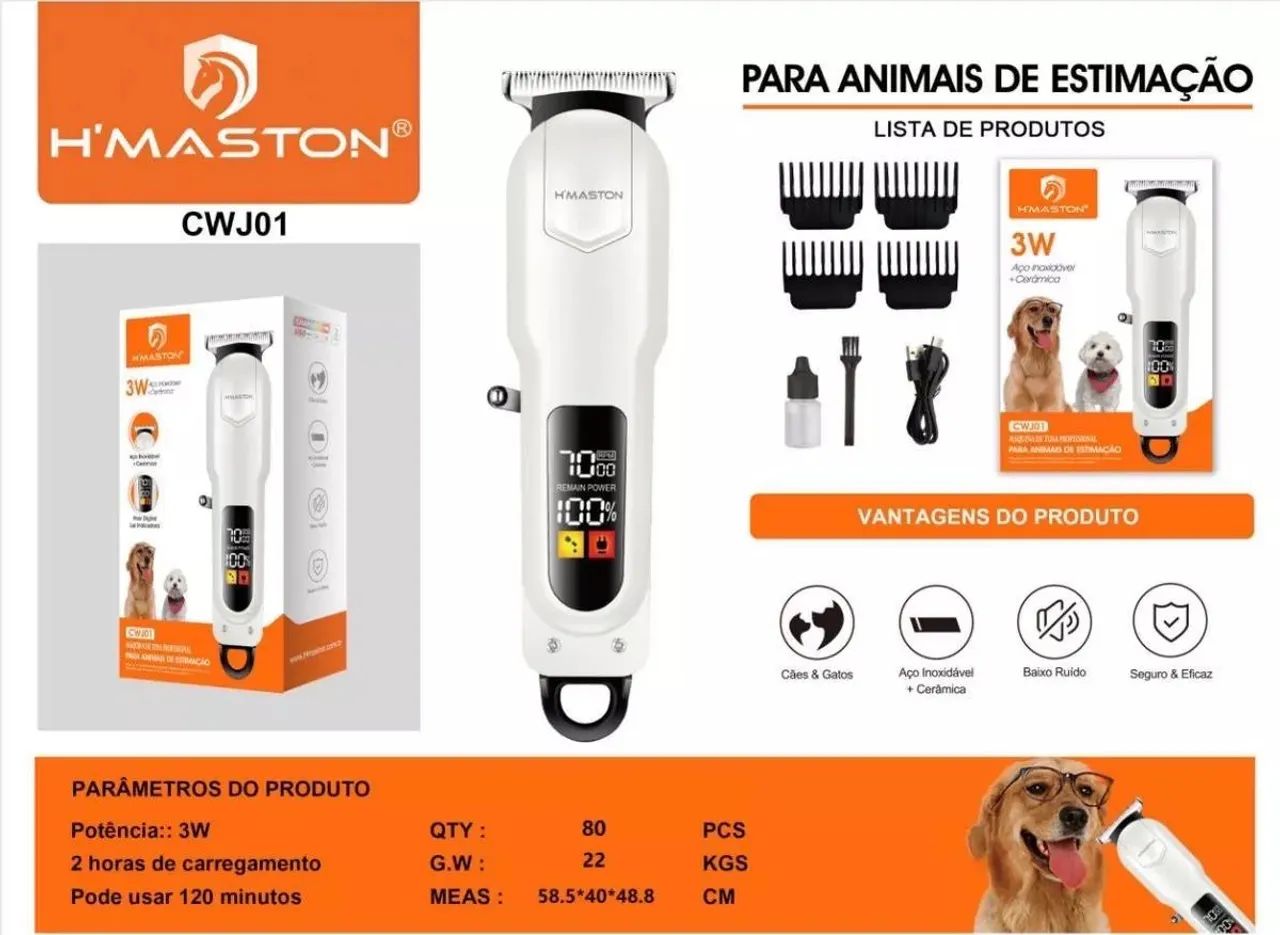 Máquina de Aparar Pelos de Animais 3 em 1 - Nova - Foto 3