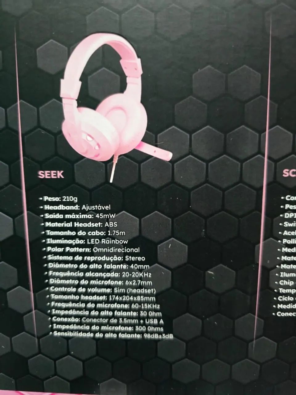 Combo Gamer Rosa 4 em 1 Teclado, Mouse, Headset e Mouse Pad Nightmare Candy - Foto 4