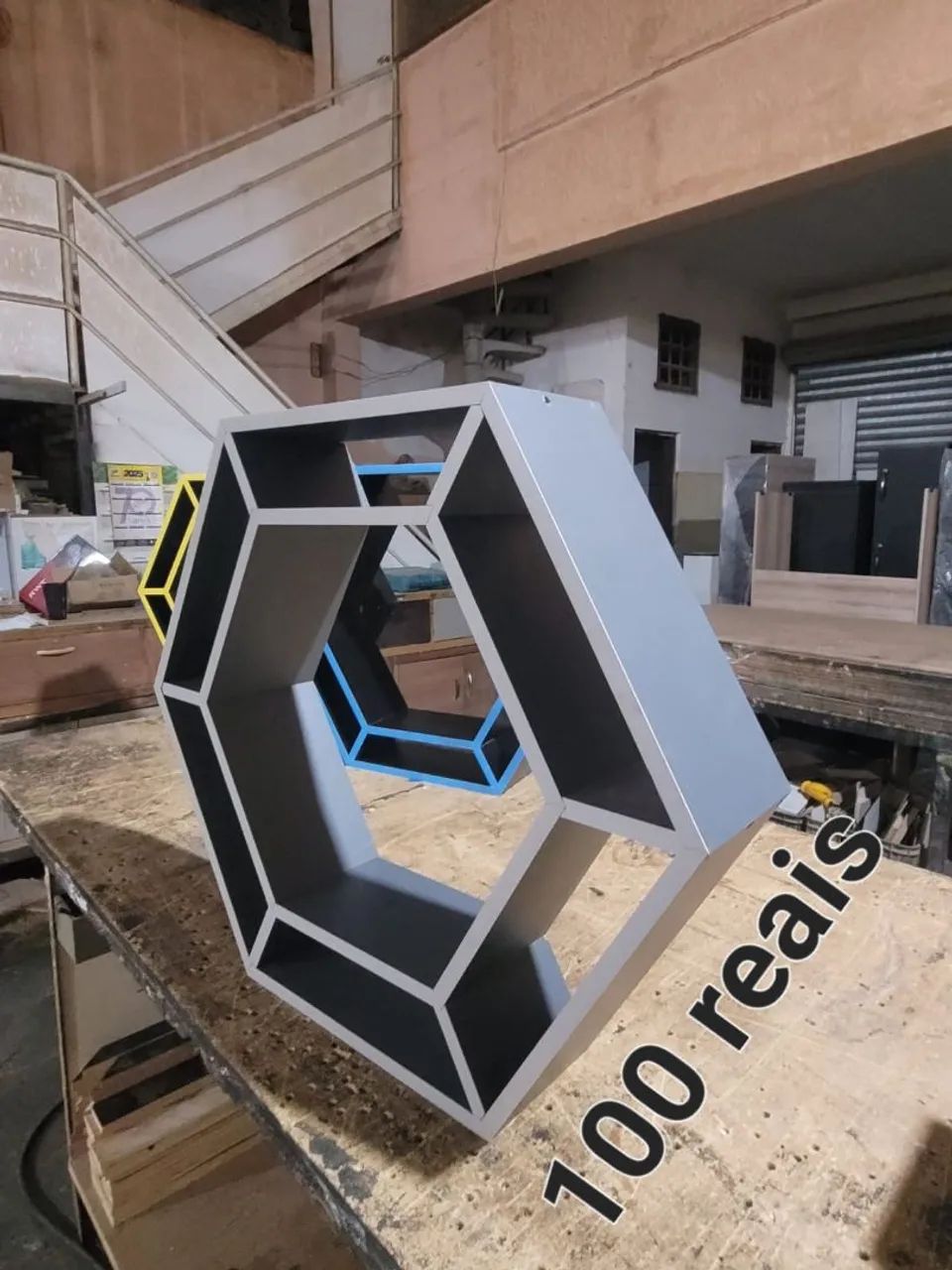 Prateleira Hexagonal Decorativa - Foto 5