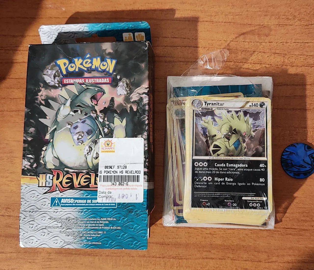 Baralho Deck Pokémon TCG HS Revelado Tyranitar - Foto 3