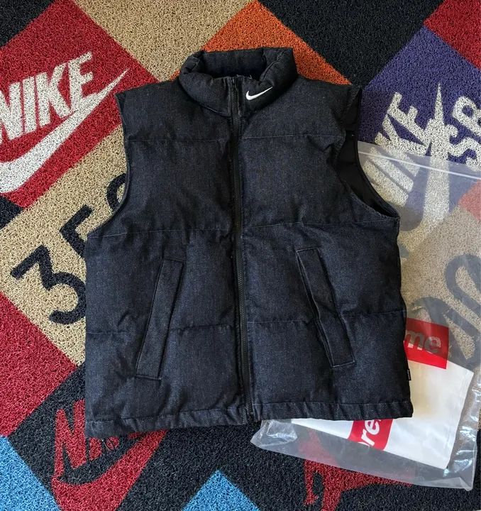 Supreme x Nike Colete Jeans Indigo preto - Foto 2