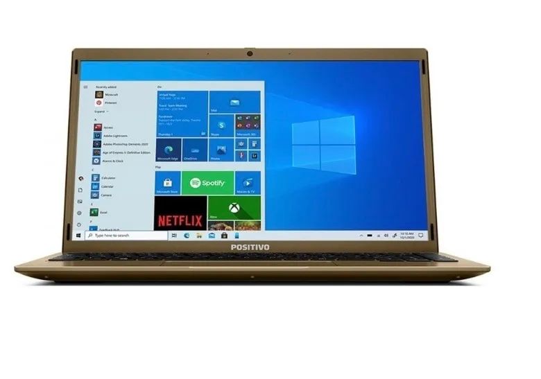 Notebook Positivo Intel Quad Core 4gb 128gb Win10 Gold 14.1 apenas 1,600
