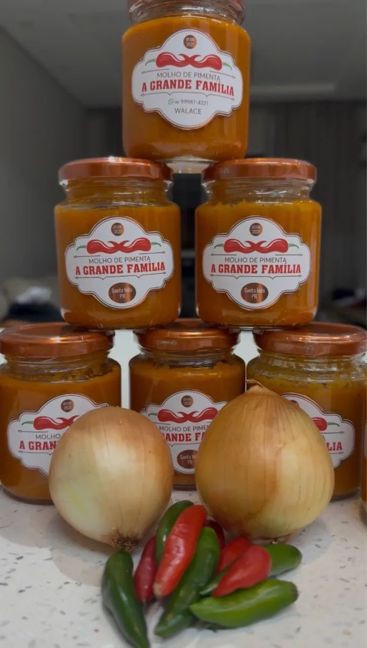 Molho de Pimenta Artesanal - A Grande Família | Sabor Marcante e Suave