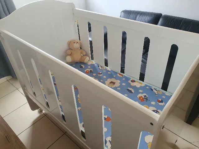 BERÇO ENTREGO COM COLCHÃO TUDO NOVINHO SO 200 - Foto 3
