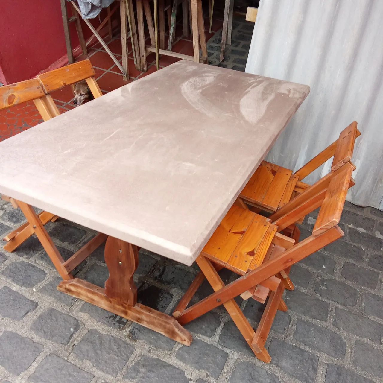 Conjunto de Mesa e Cadeiras Dobráveis - Foto 2