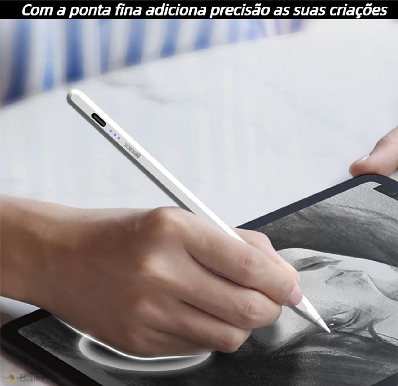 Caneta stylus para ipad 9/10/11 com rejeição da palma  - Foto 3
