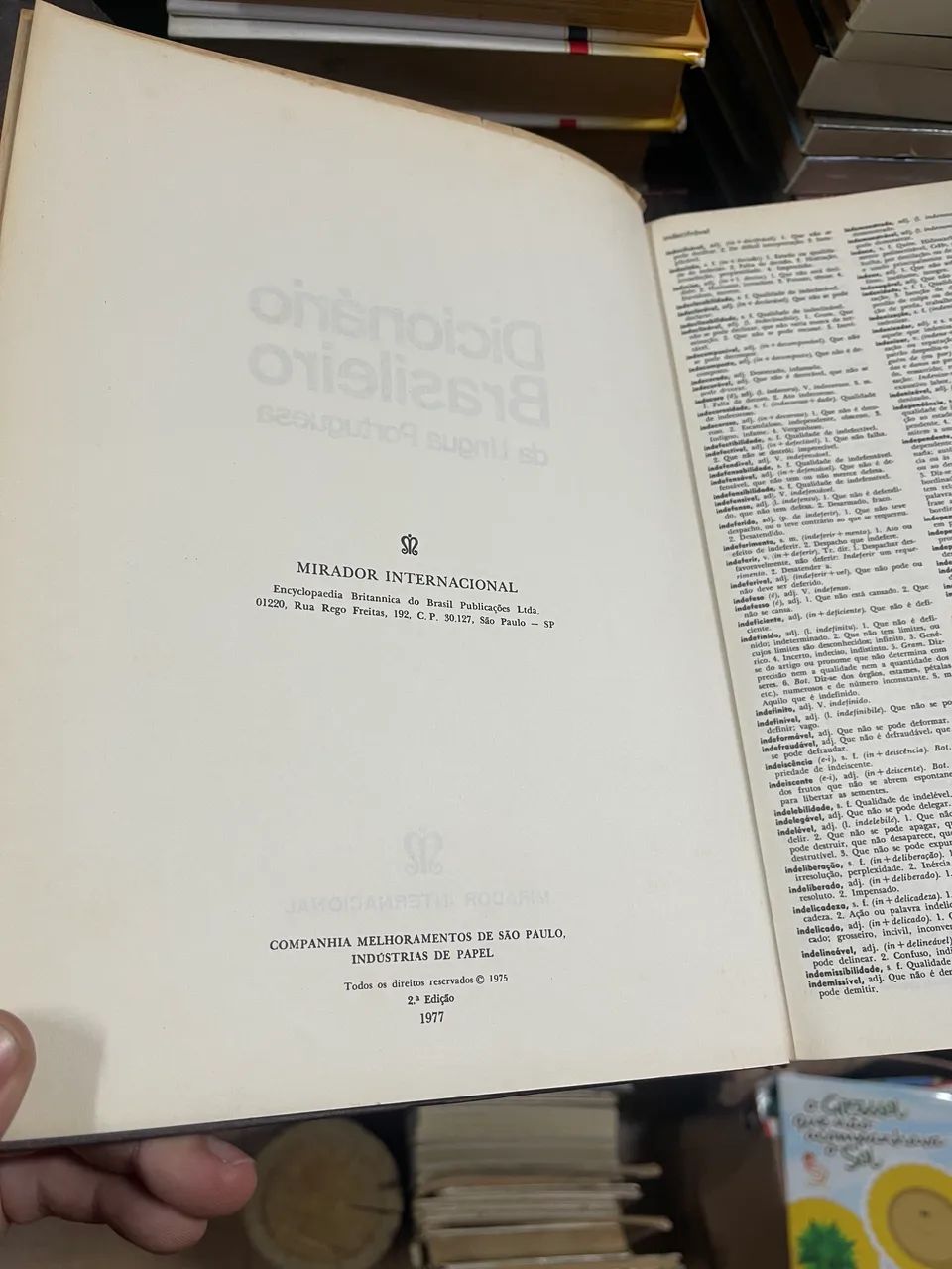 Dicionário Brasileiro Mirador 2 volumes capa dura - Foto 2