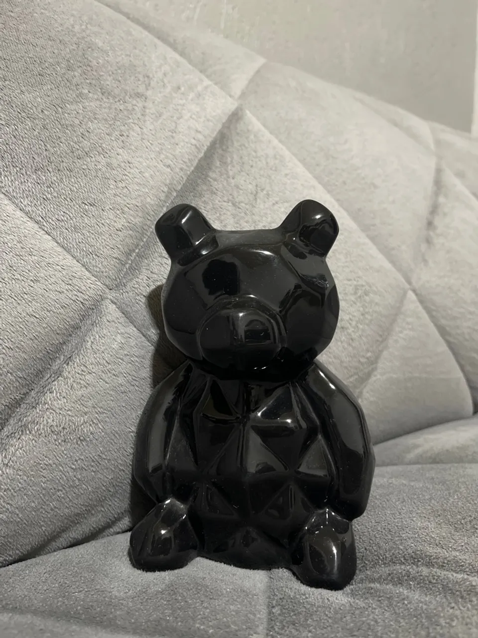 Urso de cerâmica preto - Decoração moderna